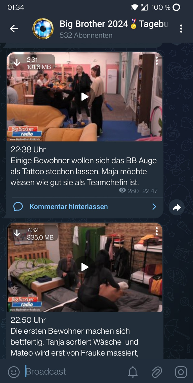 Big Brother Tagebuch Premium Live Videos